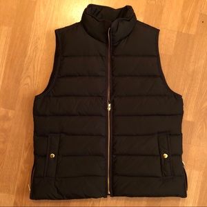 J. Crew Black Puffer Vest
